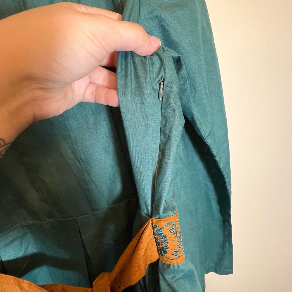 POLO Ralph Lauren Teal & Gold Dress - Picture 7 of 8